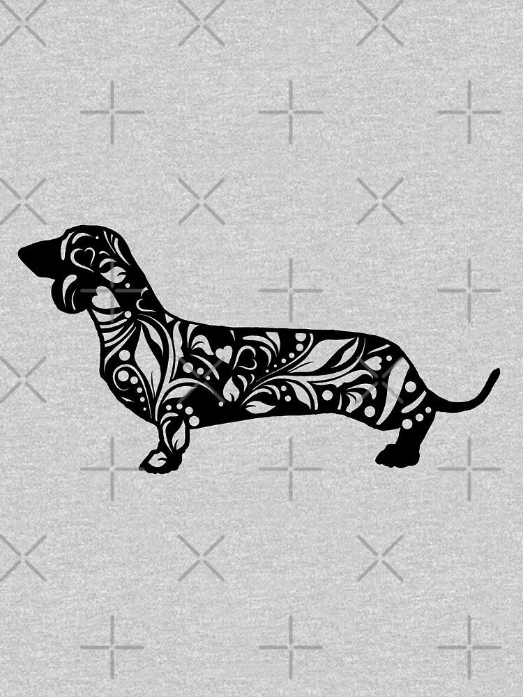 Dachshund Floral Mandala by tribbledesign