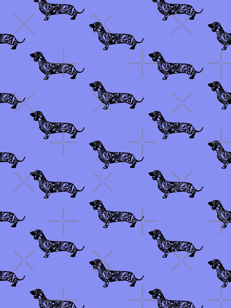 Dachshund Floral Mandala by tribbledesign