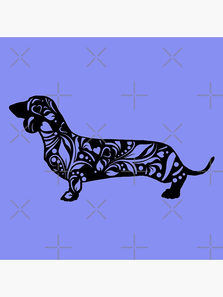 Dachshund Floral Mandala by tribbledesign