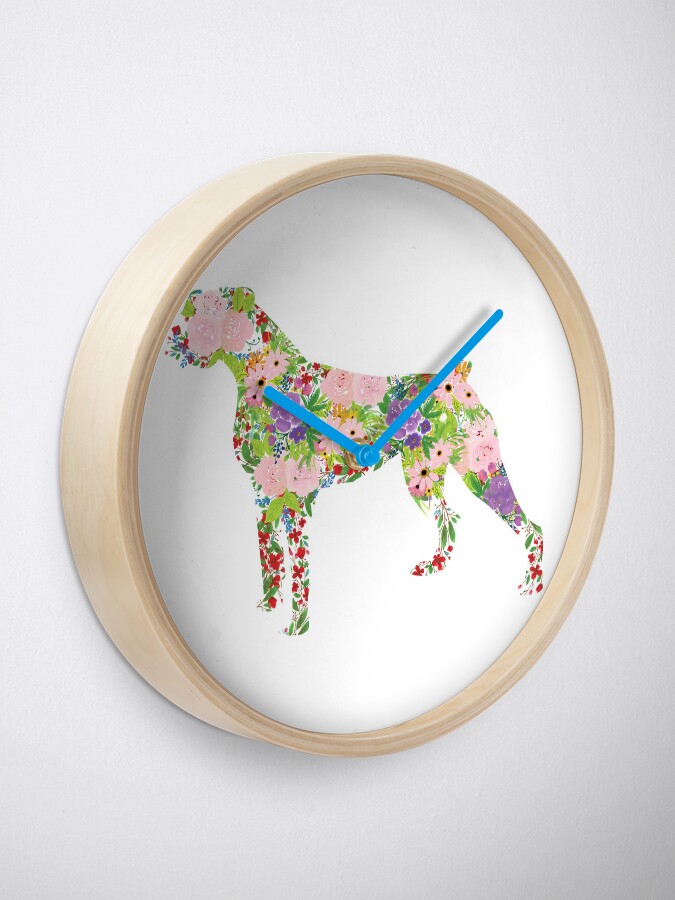 Alternate view of Floral Boxer Clock