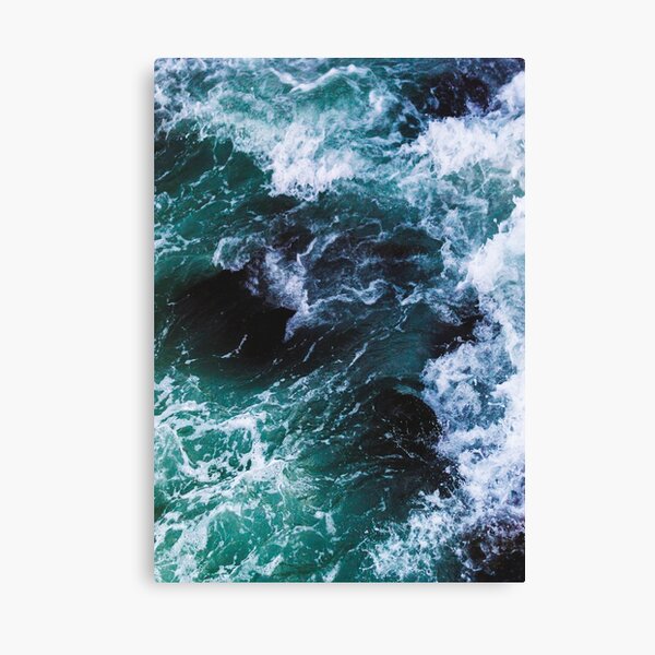Blue Ocean Waves, Sea Photography, Seascape Canvas Print