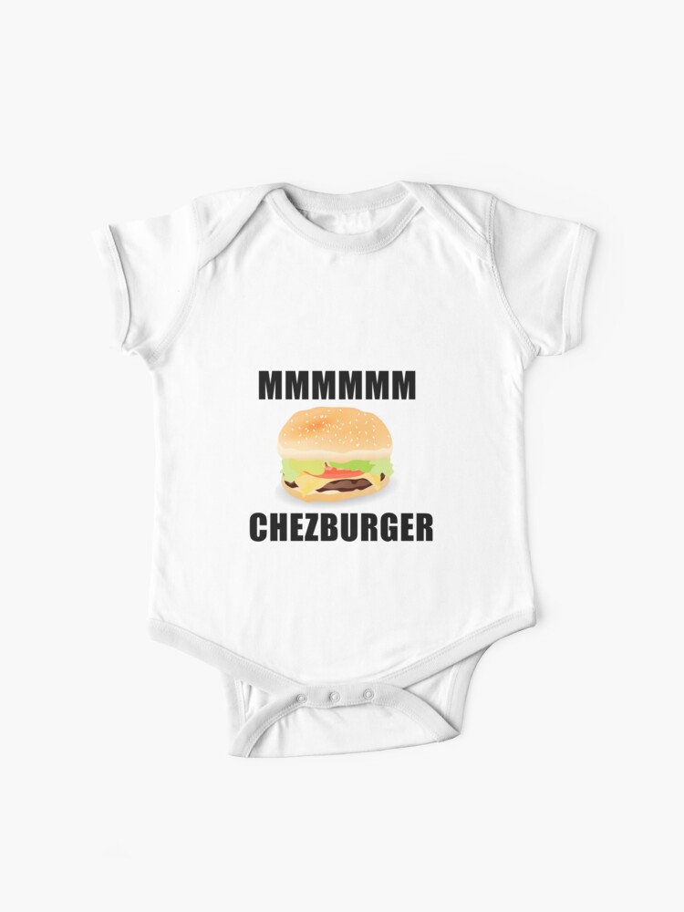 Roblox Mmm Chezburger Baby One Piece By Jenr8d Designs Redbubble - roblox cheese burger how to hack robux easy
