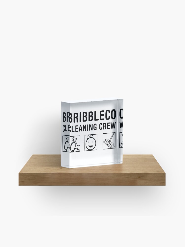 Roblox Cleaning Simulator Cleaning Crew Acrylic Block - roblox home decor redbubble