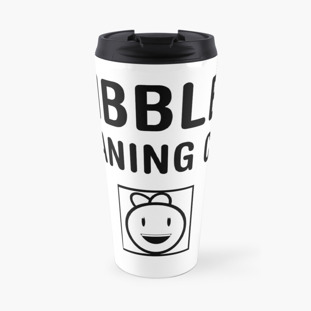 Roblox Cleaning Simulator Cleaning Crew Travel Mug By Jenr8d Designs Redbubble - roblox noob heads tapestry by jenr8d designs redbubble