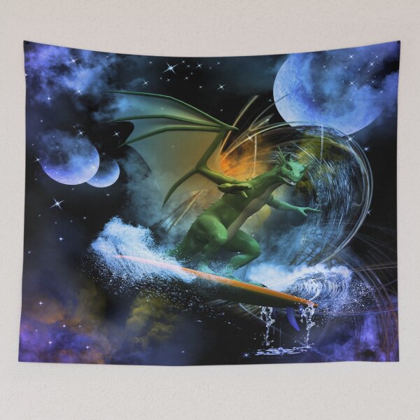 Item preview, surfing dragon designed and sold by leen12 Art Designs Prints.