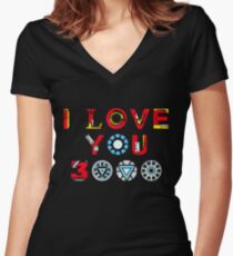Camiseta entallada de cuello en V Te amo 3000 v3