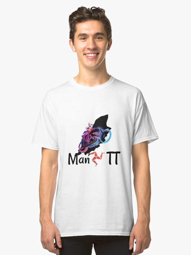 Alternate view of Isle of Man Manx TT Racer Classic T-Shirt