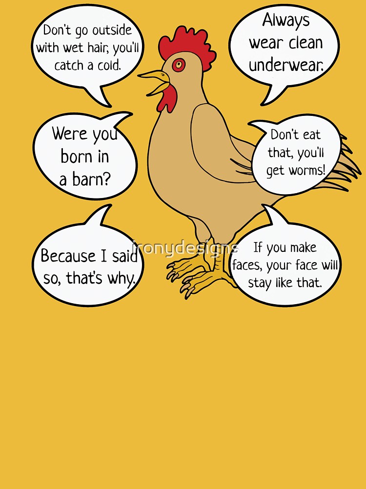 Funny Mother Hen Mom Sayings Poster for Sale by ironydesigns