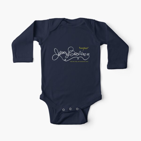 Jeremy Bearimy in white (with notation) Long Sleeve Baby One-Piece