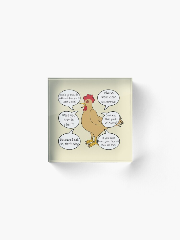 Funny Mother Hen Mom Sayings Poster for Sale by ironydesigns