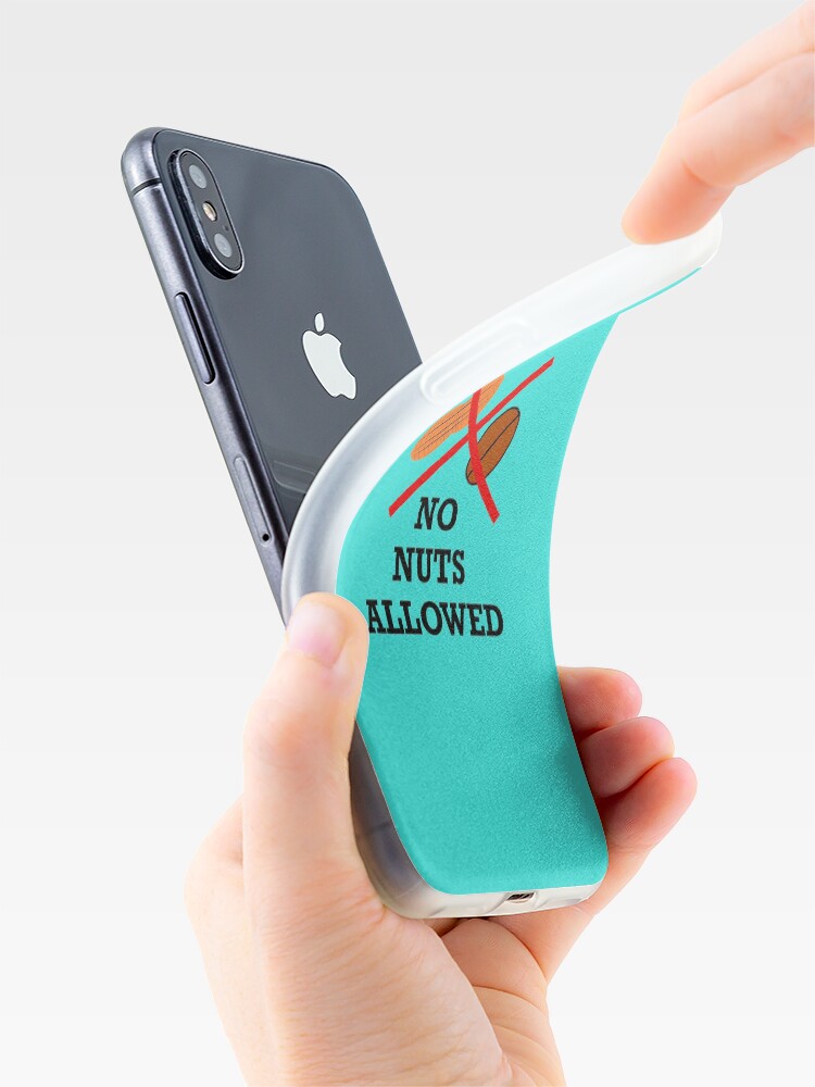 Alternate view of No nuts, Nut allergy,Anaphylaxis,Epipen,Allergies iPhone Case & Cover
