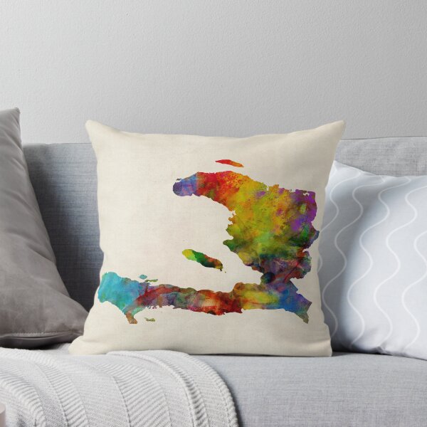 Item preview, Haiti Watercolor Map designed and sold by ArtPrints.