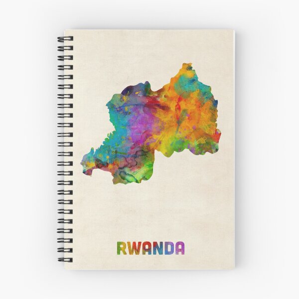 Item preview, Rwanda Watercolor Map designed and sold by ArtPrints.