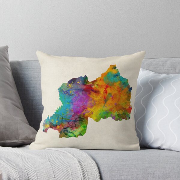 Item preview, Rwanda Watercolor Map designed and sold by ArtPrints.