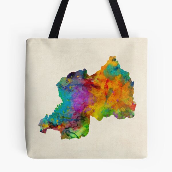 Item preview, Rwanda Watercolor Map designed and sold by ArtPrints.