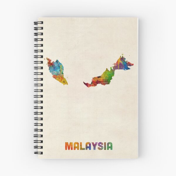 Item preview, Malaysia Watercolor Map designed and sold by ArtPrints.