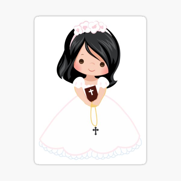 Pink First Communion Sticker