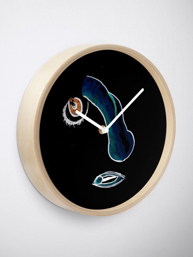 "Big Nose i" Clock by LukeMargetts Redbubble