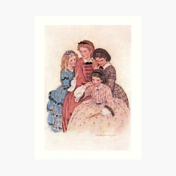 Jessie Willcox Smith - Little Women - Meg, Jo, Beth and Amy Art Print