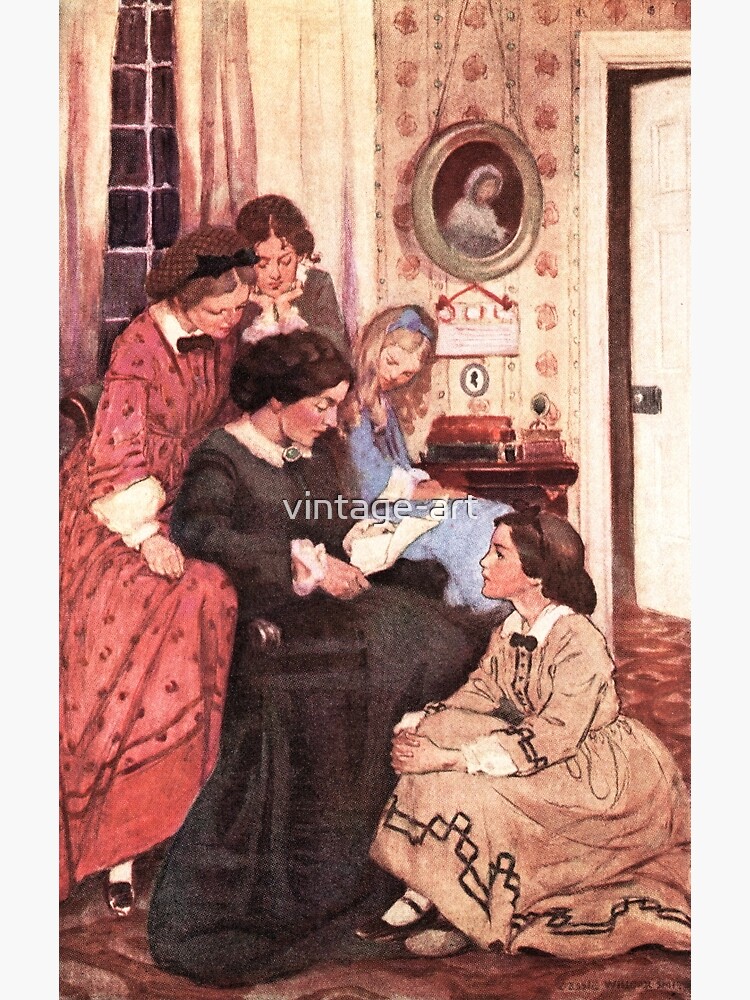 Thumbnail 2 of 2, Greeting Card, Jessie Willcox Smith - Little Women - The Letter designed and sold by vintage-art.