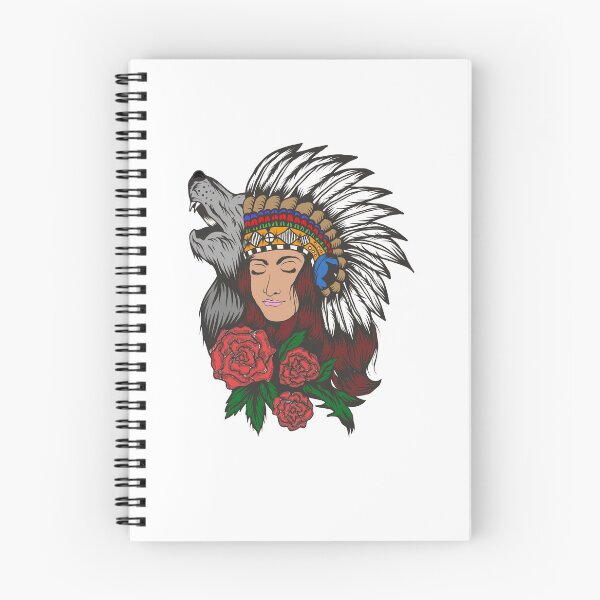 Item preview, Indian woman with headdress designed and sold by mi-xo.