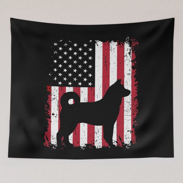 Item preview, Norwegian Elkhound Dog USA Flag Patriotic 4th of July designed and sold by rafaeltto.