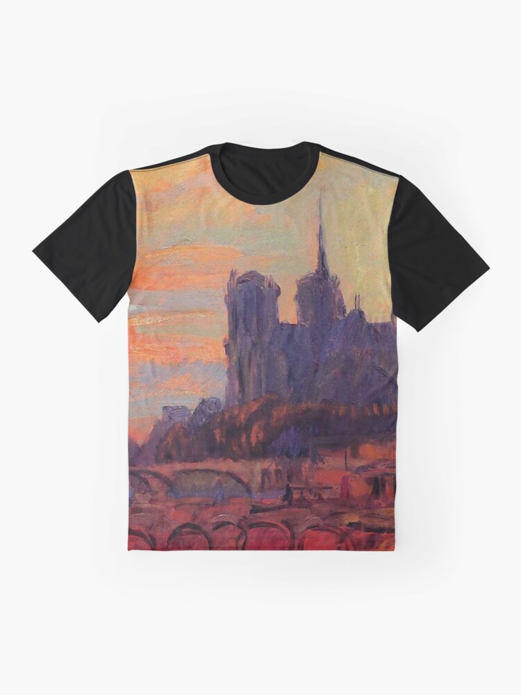 Alternate view of Albert Lebourg (1895) "Notre Dame de Paris" Graphic T-Shirt