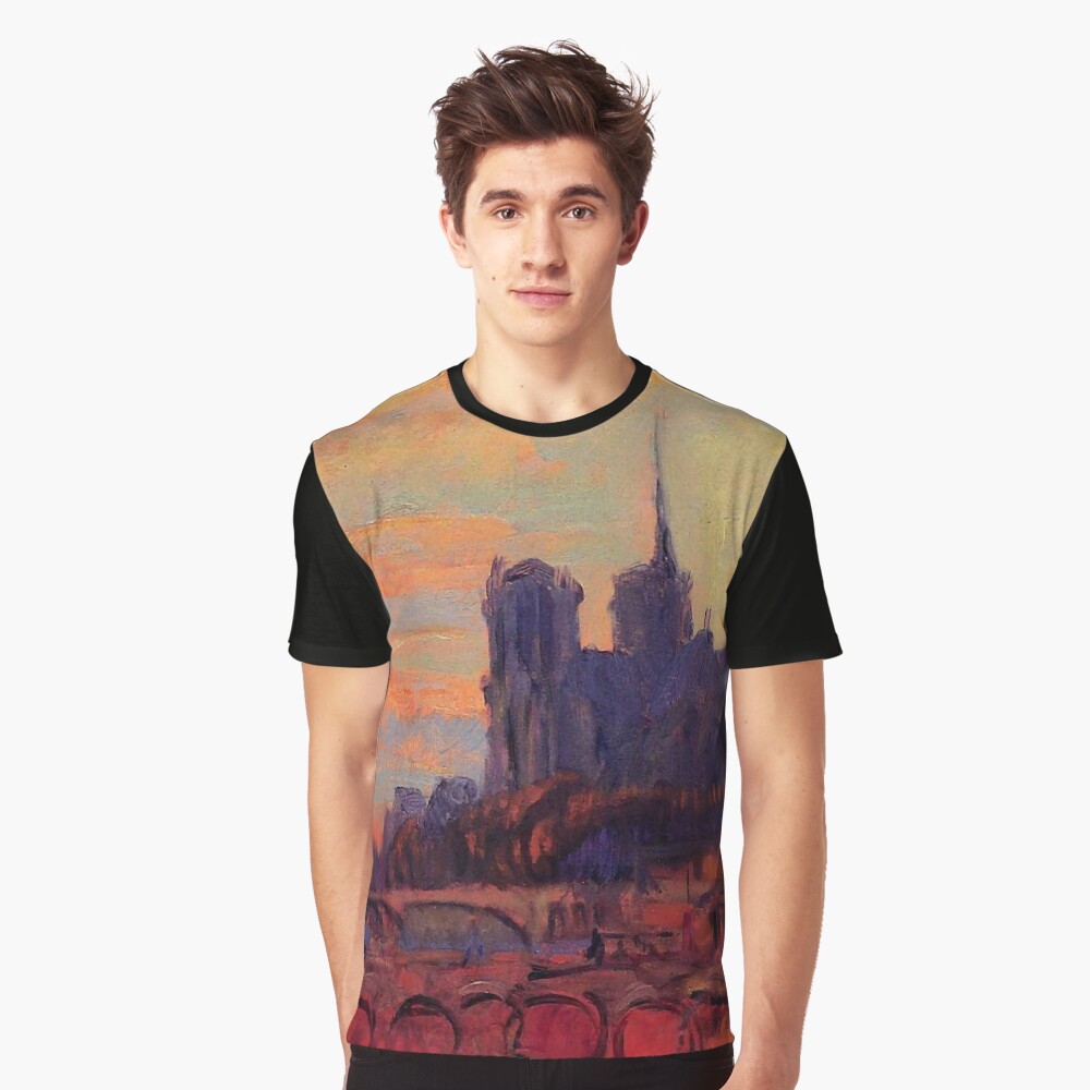 Albert Lebourg (1895) "Notre Dame de Paris" Graphic T-Shirt