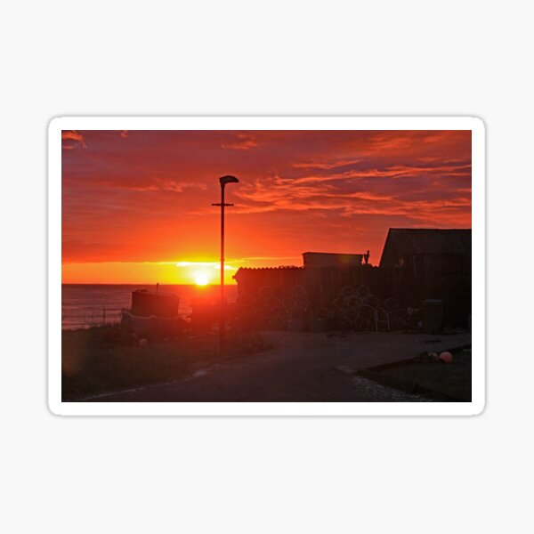 Brora Estuary Fish Smokehouse at Sunrise Sticker