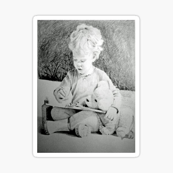 Item preview, Play time - Drawing by Avril Thomas - Adelaide / South Australia Artist designed and sold by AvrilThomasart.
