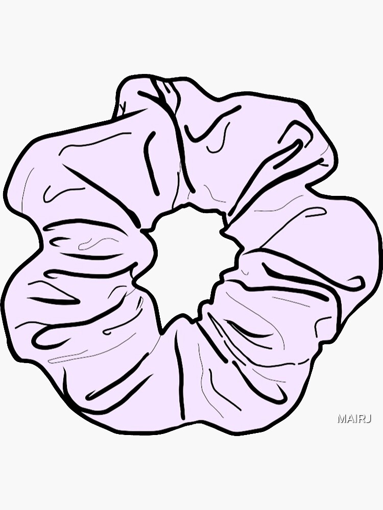 "Purple scrunchie " Sticker for Sale by MAIRJ | Redbubble