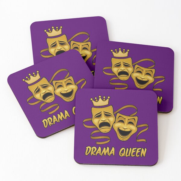 Item preview, Drama Queen Comedy And Tragedy Gold Theater Masks designed and sold by fizzgig.