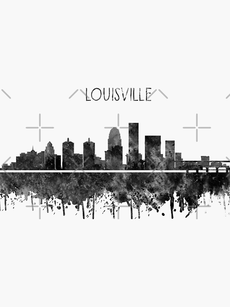 Louisville City Skyline Design Kentucky Retro Vintage T Shirt by