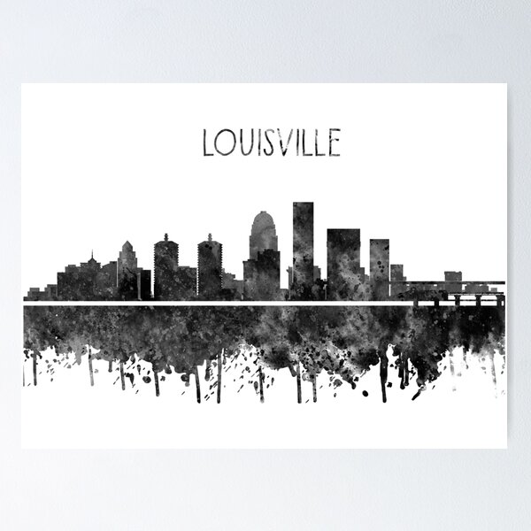 Louisville skyline, Kentucky Throw Blanket by DimDom