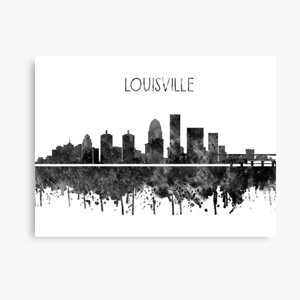 Louisville Kentucky Usa Downtown Skyline On City Art Watercolor Framed –  UnixCanvas