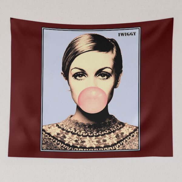 Item preview,  TWIGGY : Vintage 1965 Blowing Bubble Print designed and sold by posterbobs.