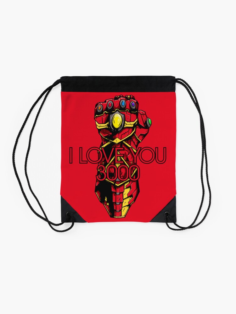 Thumbnail 2 of 3, Drawstring Bag, I❤U 3000! designed and sold by Dum Design.