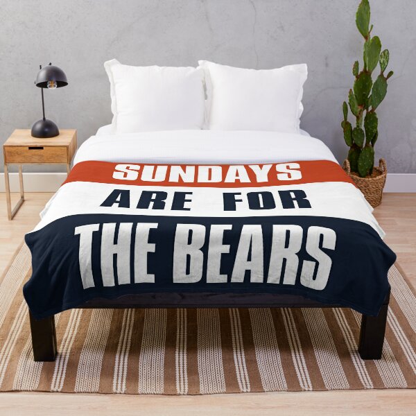 Chicago Bears Throw Blankets Redbubble