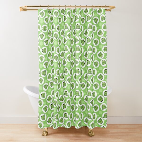 Cute Green Frog Shower Curtain