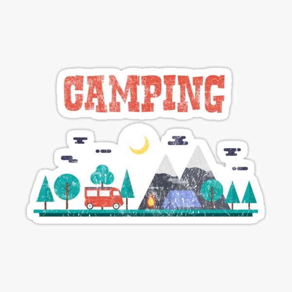 Camp Camping Sticker