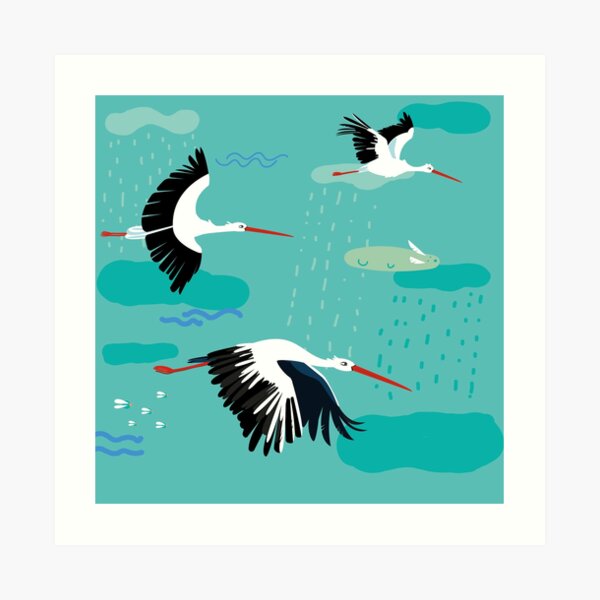 Storks Art Print
