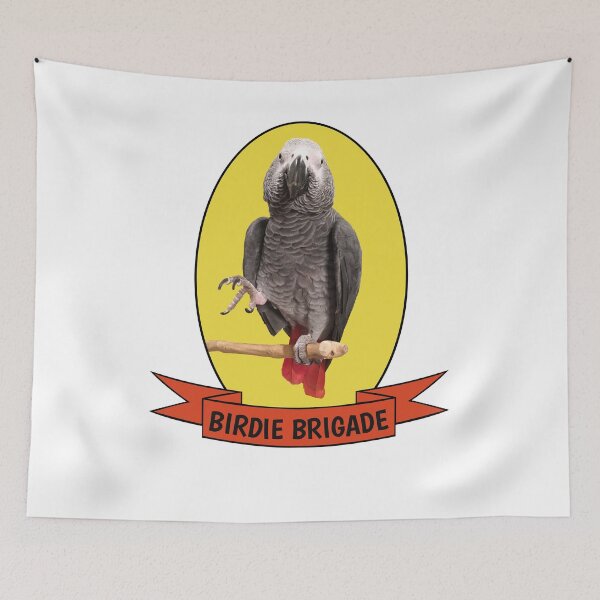 Item preview, Birdie Brigade Congo African Grey Parrot designed and sold by einsteinparrot.