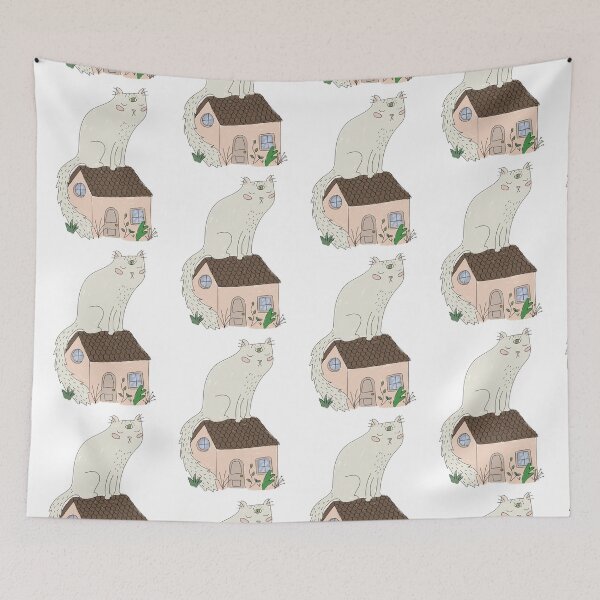 Item preview, Cat on House with Third Eye designed and sold by Julia Sams.