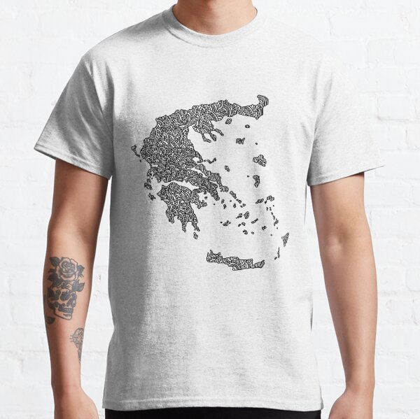 Greece Map Design Classic T-Shirt