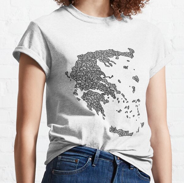 Greece Map Design Classic T-Shirt