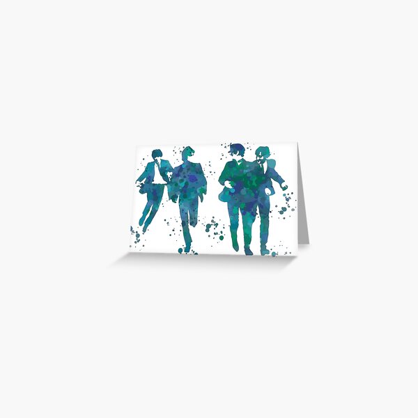 Beatles Paint Splatter Design Greeting Card