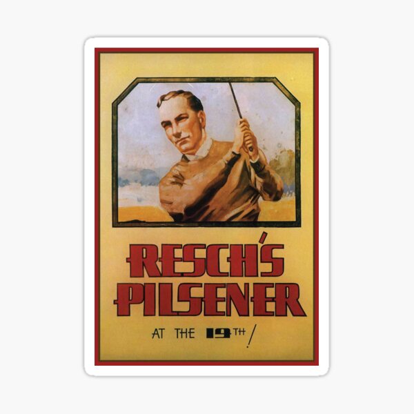 Retro Reschs Pilsener Sticker