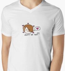 sei nicht traurig !!! sei glücklich!! T-Shirt mit V-Ausschnitt