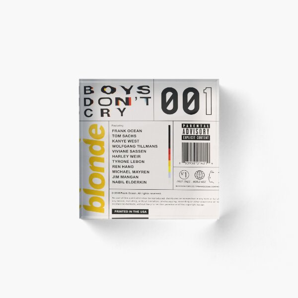 BOYS DON'T CRY Acrylic Block