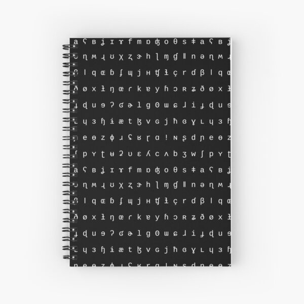 IPA notebook - black and white Spiral Notebook
